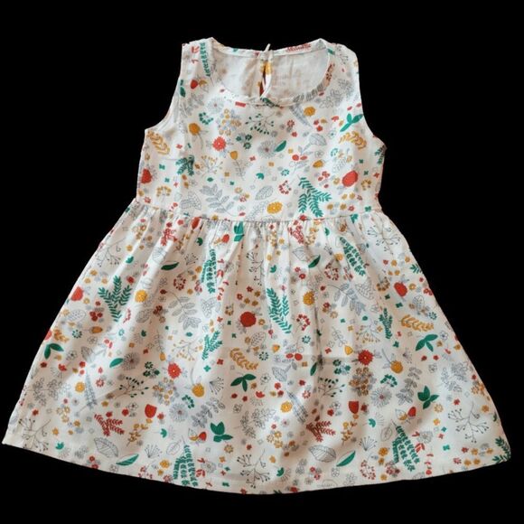 NEW Sweet Sleeveless Lightweight Cotton Summer Dress - Picture 1 of 3